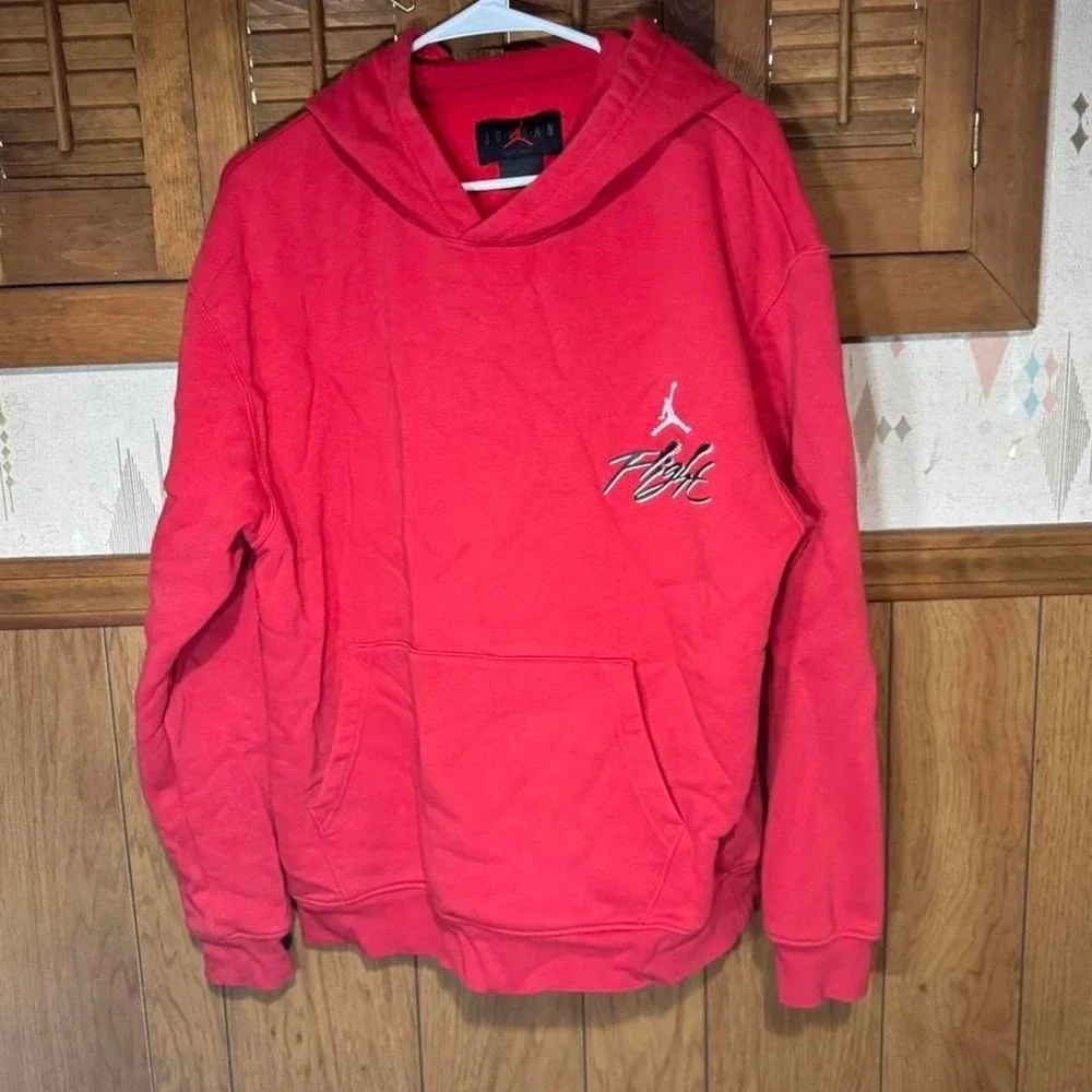 Red‎ Jordan Flight hoodie Size Large Excellent condition